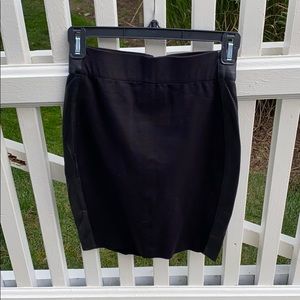 Robert Rodriguez Leather Trim Skirt